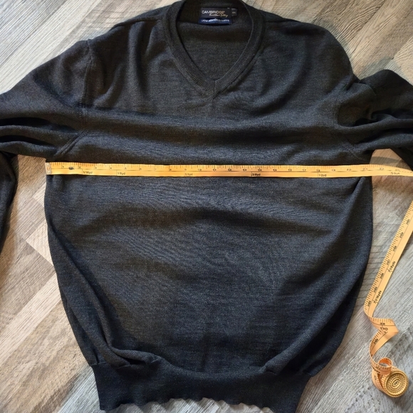 Cambridge Extra Fine Merino Wool V-Neck Sweater Elbow Patches XXXL - Picture 7 of 8